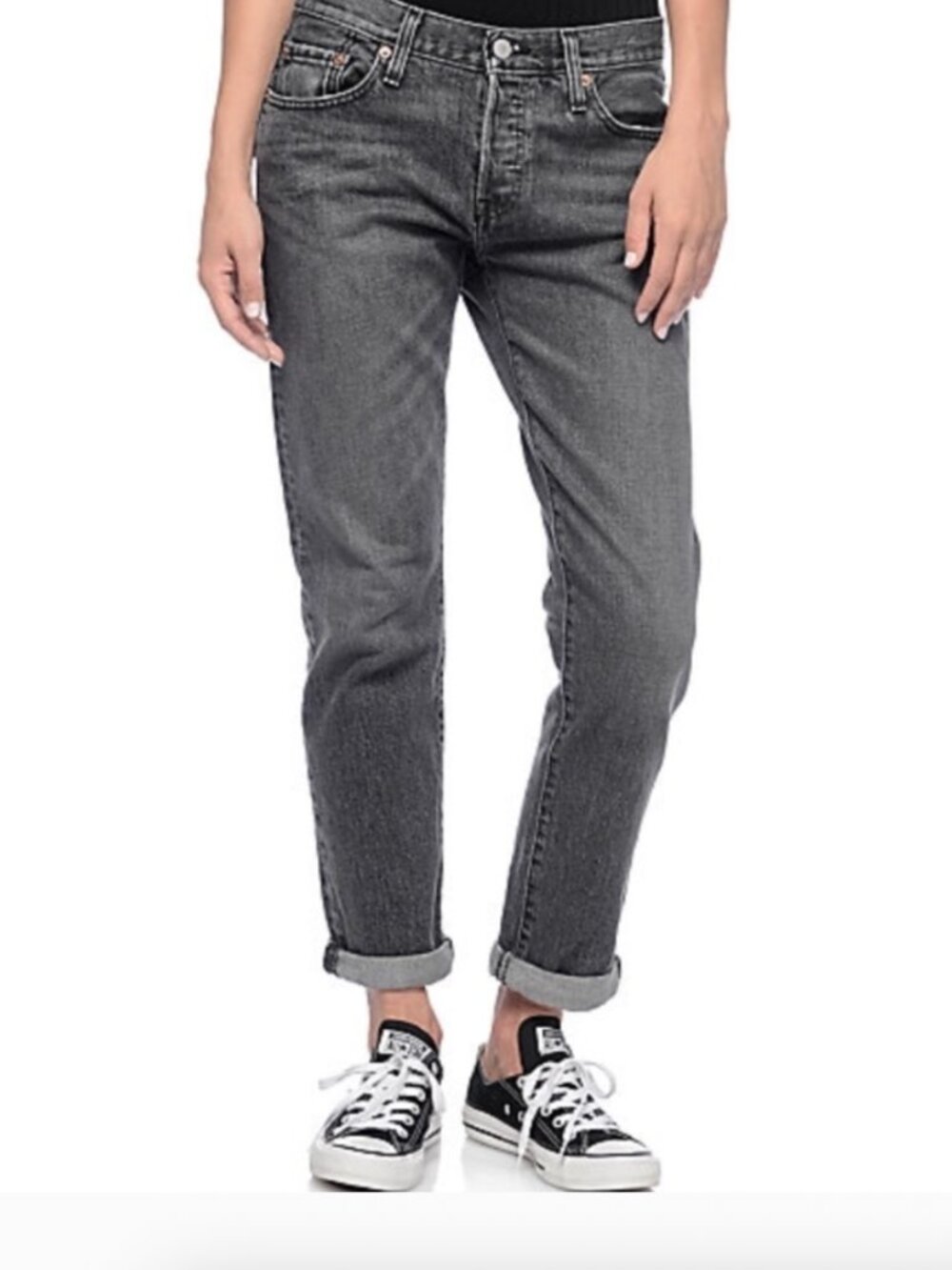 Levi's 501CT Washed/ Faded Black Gray 28x32